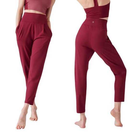 Athleta Pants - Athleta NWOT Elation Pant, Coffeeberry (Red) M - High-Rise, Powervita, Yoga